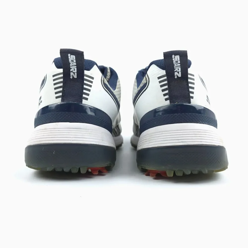 SQAIRZ Speed Mesh Golf Shoes Performance Sneaker White Blue Athletic Sporty 11.5